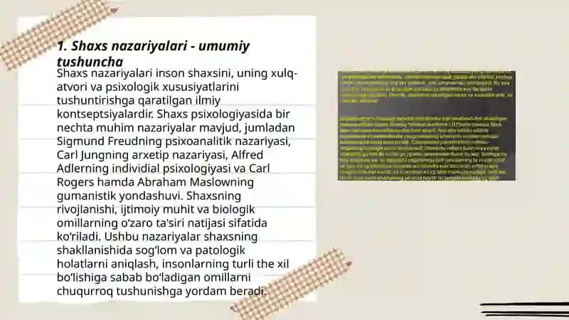 Shaxs nazariyalari. Endopsixika egzopsixika. Diqqatning xususiyatlari 3