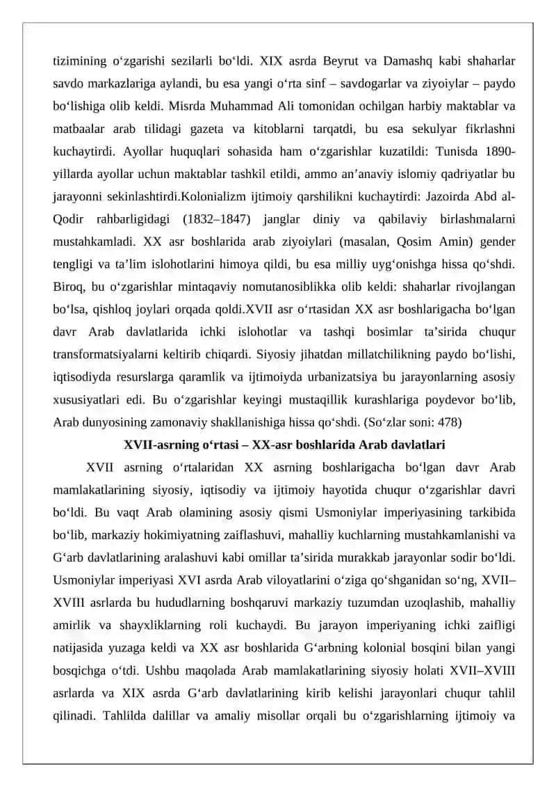 Arab Davlatlarining Siyosiy Holati 3