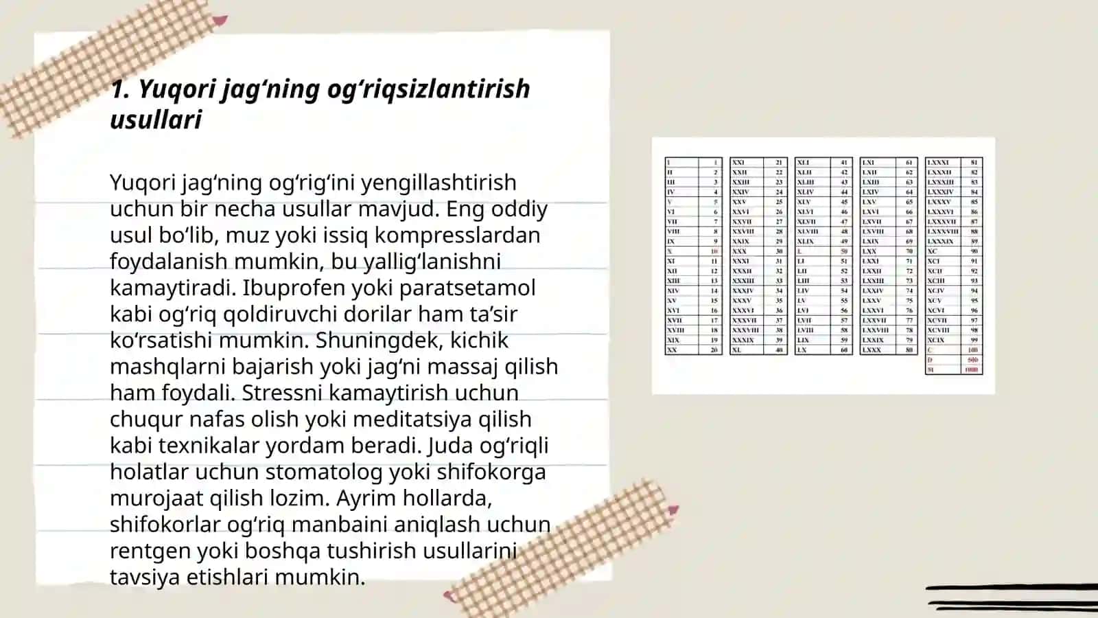 Yuqori va pastki jagʻda markaziy ogʻriqsizlantirish usullari 3