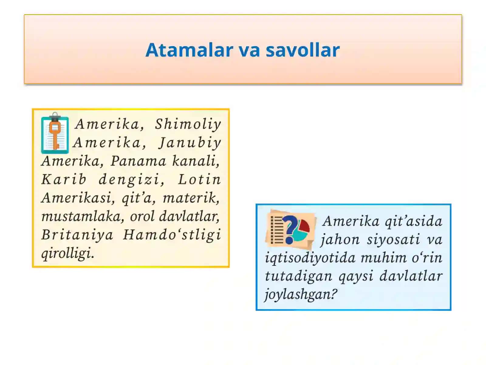 O‘tilgan mavzu: Amerikaning siyosiy xaritasi 3