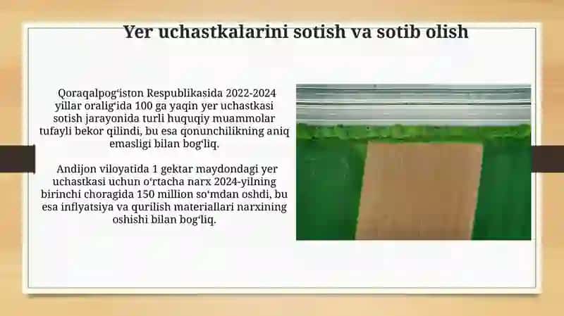 Yer uchastkalari berish va bekor qilish 3