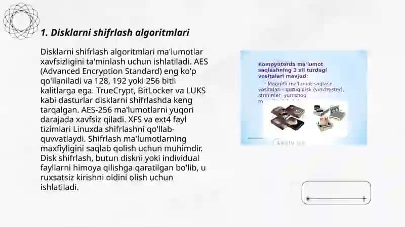 Disklarni va fayllarni shifrlash. Ma’lumotlarni xavfsiz o‘chirish usullari 3