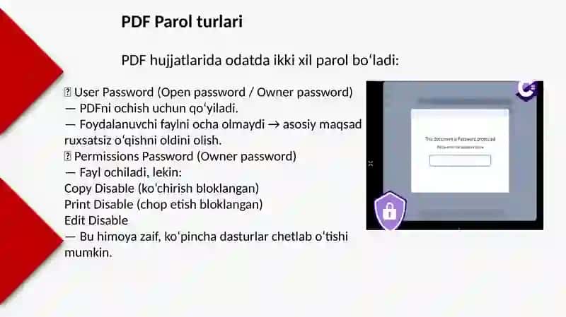 PDF fayllariga qo'yilgan sodda parollarni buzish 3