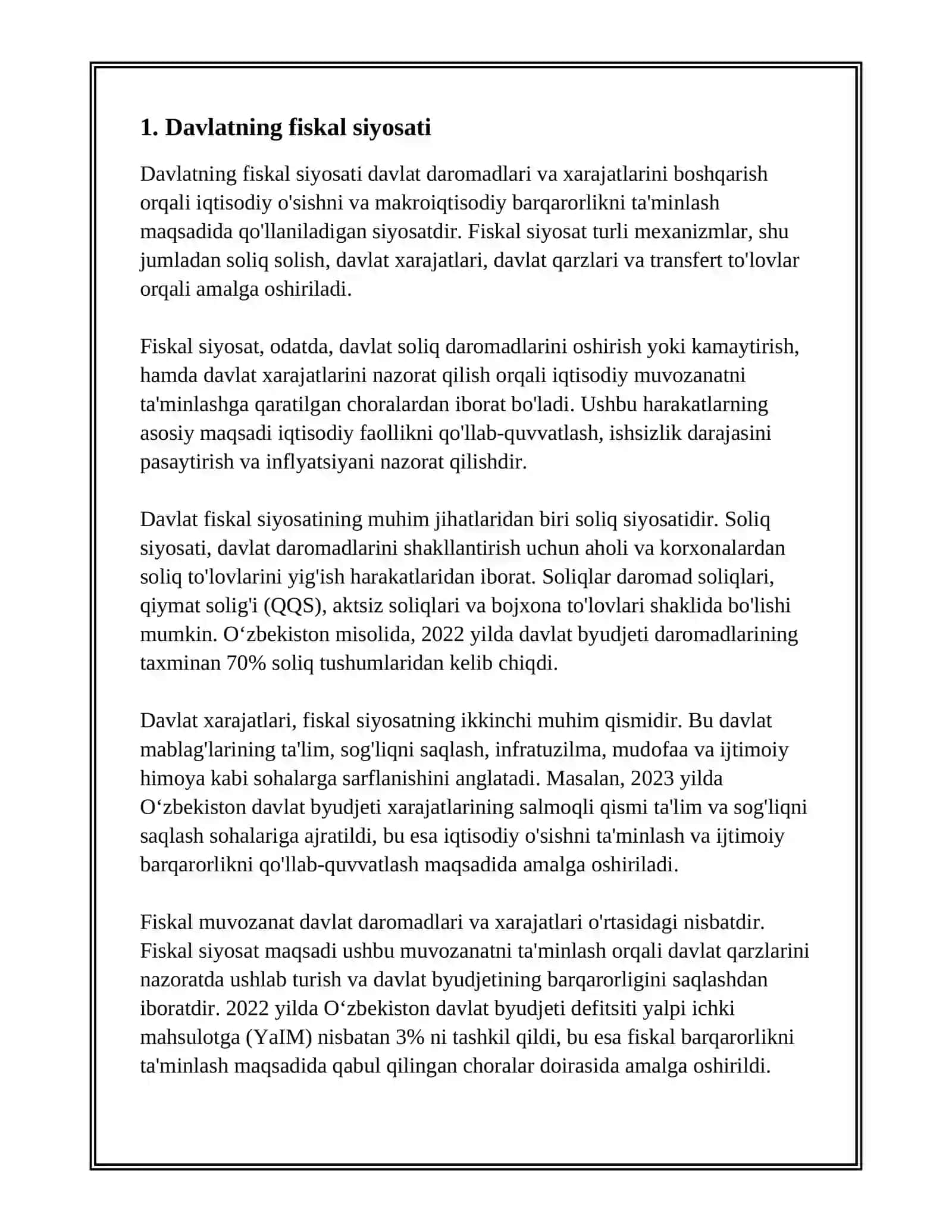 DAVLATNING IQTISODIY SIYOSATI 3
