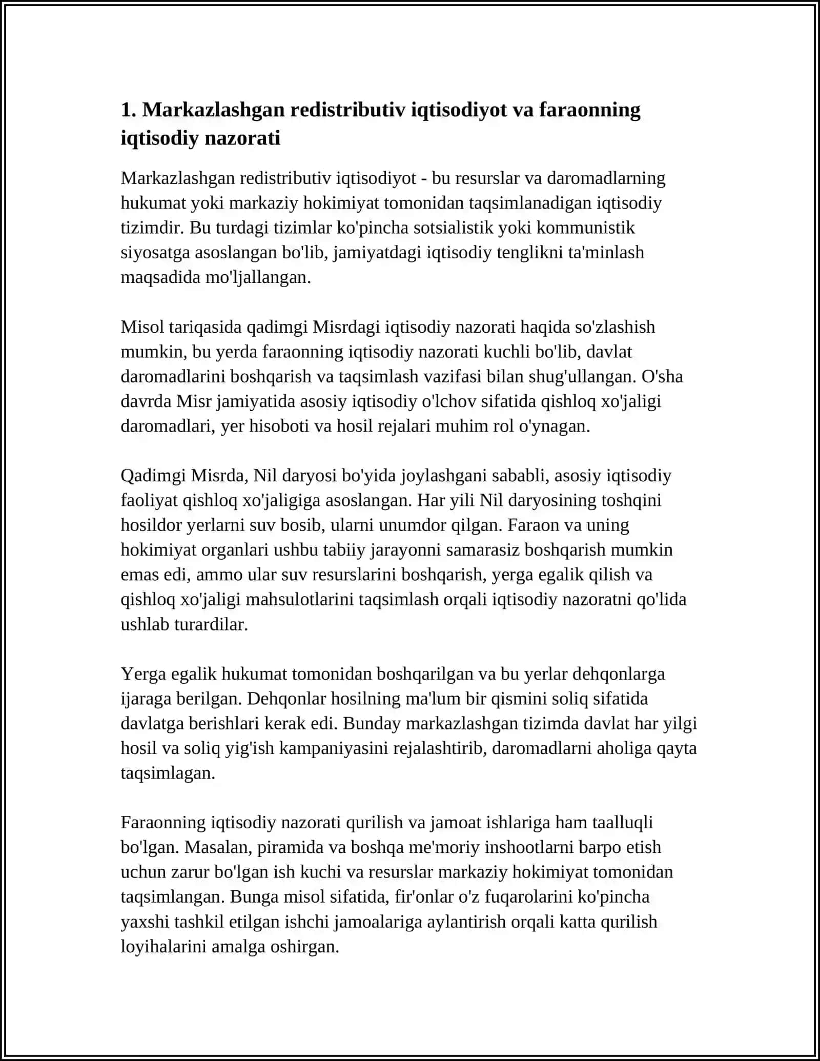 QADIMGI MISRDA IQTISODIY GOYALAR 3