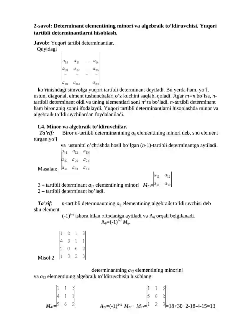 Determinantlar 3