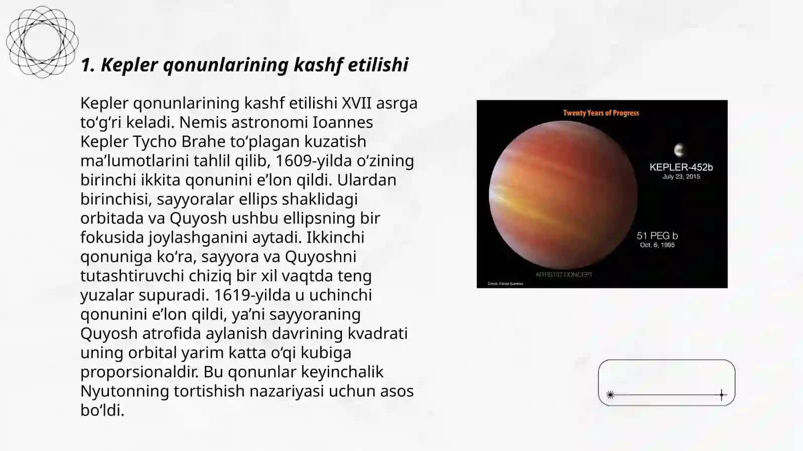 Kepler qonunlari va ularning amaliy qôllanishi 3