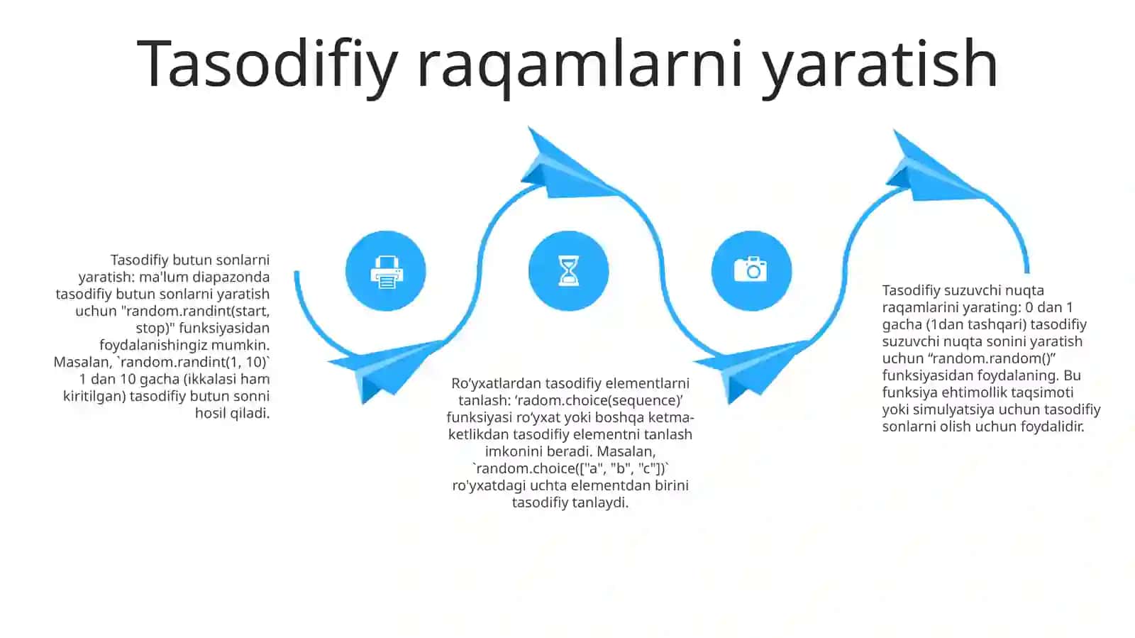 Python Dasturlash Tilida Tasodifiy Sonlar Bilan Ishlash 3