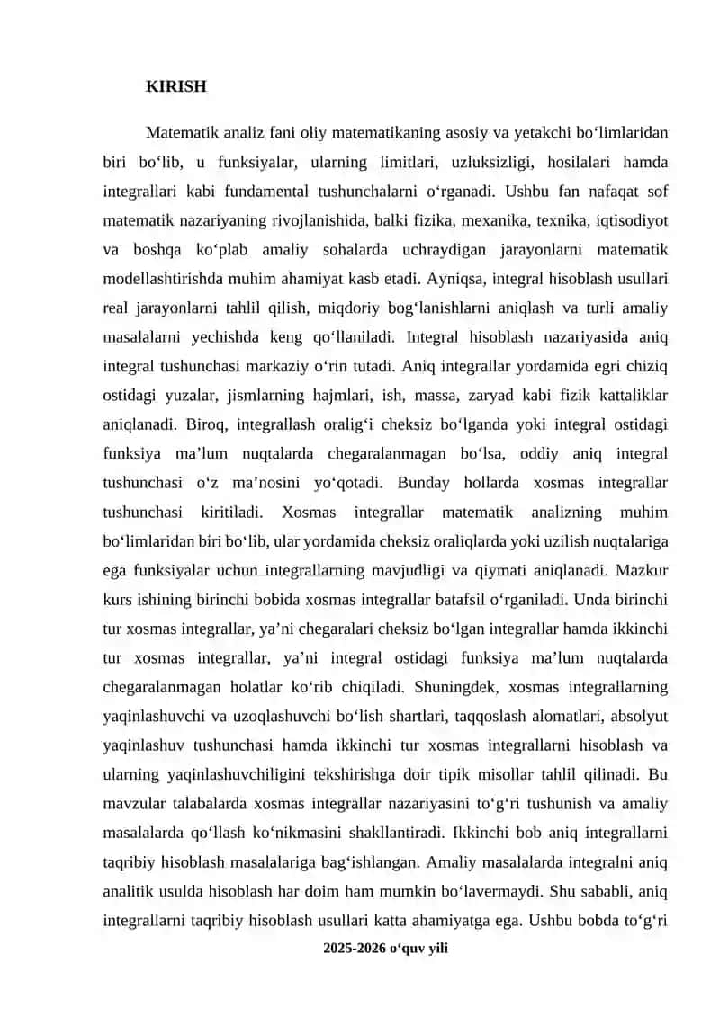Karrali integrallarni hisoblash. Karrali integrallarni tadbiqiga oid misollar. 3