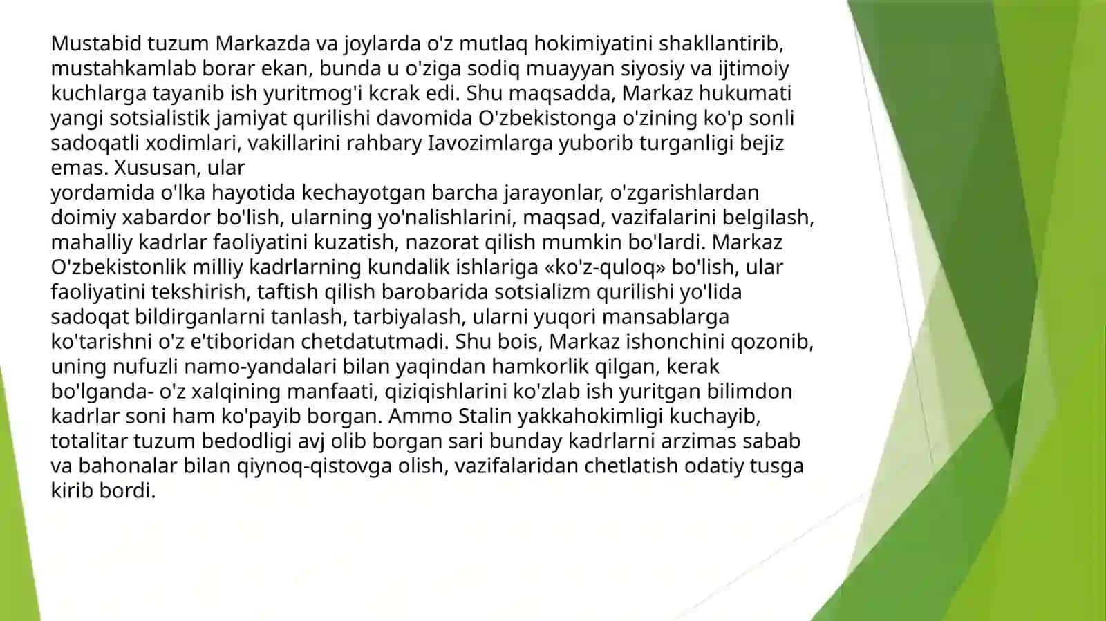 SOVET HOKIMIYATINING O’ZBEKISTONDAGI QATOG’ONLIK SIYOSATI 3