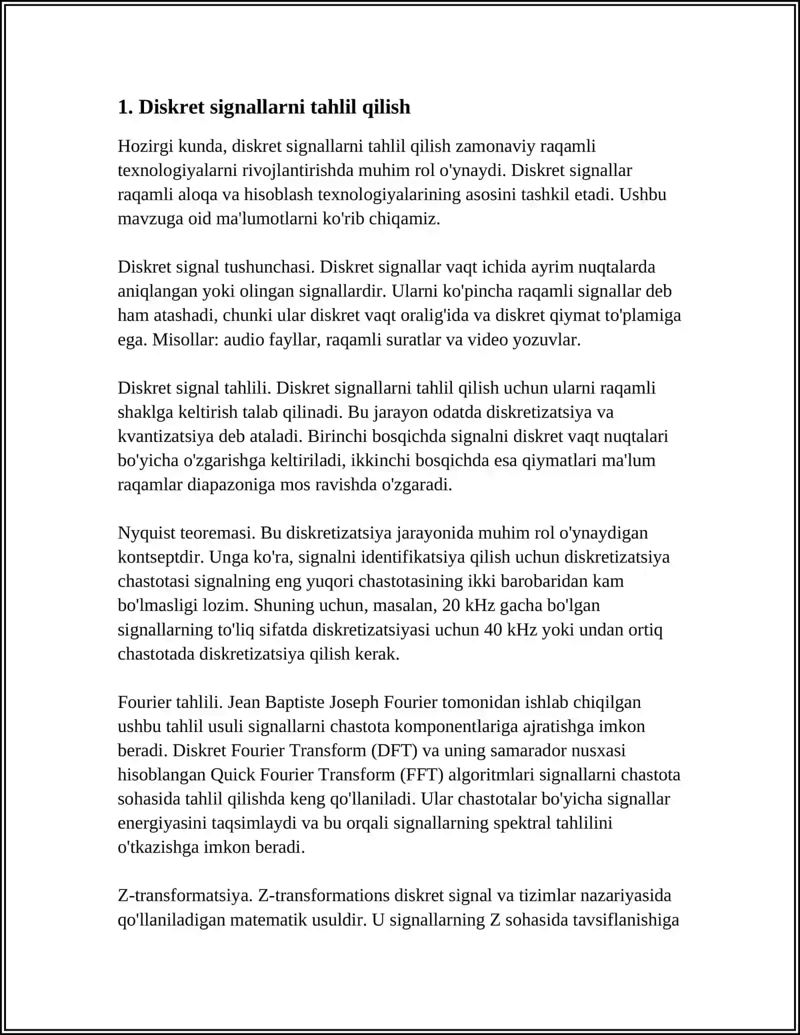 RAQAMLI SIGNALLARNI SOLISHTRISH SXEMALARI 3