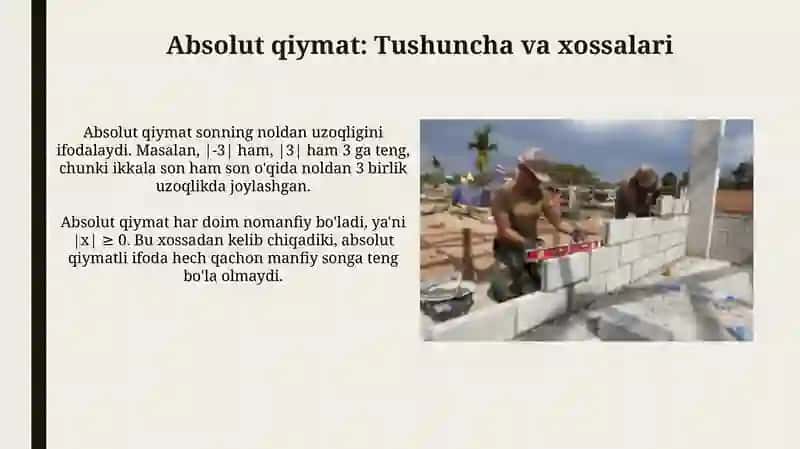 Moduli tenglama va tegsizliklar yechish usulari 3