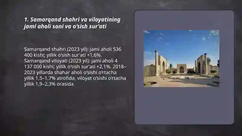 Samarqand demografiyasi haqida 3