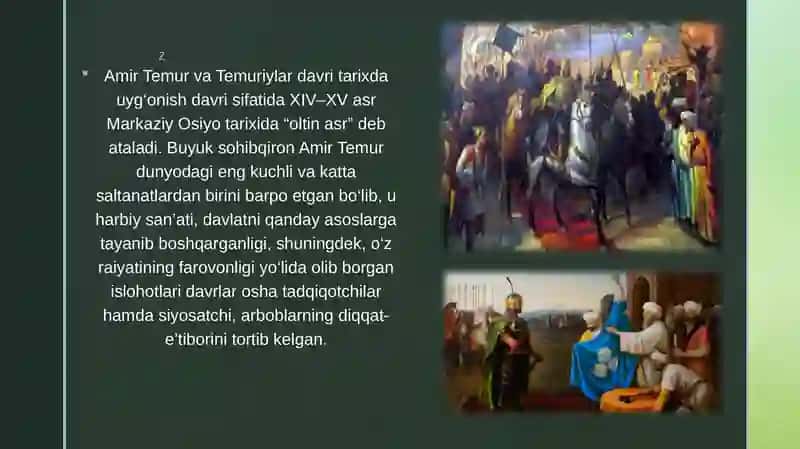 Amir Temur va Temuriy davridagi iqtisodiy g'oyalar va siyosat 3
