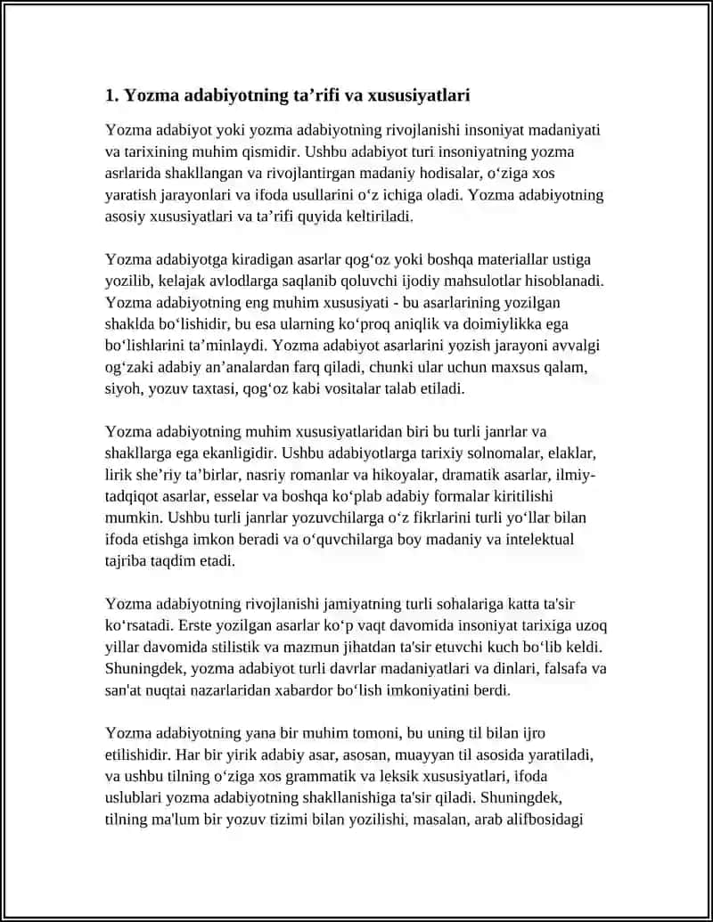 Yozma adabiyot 3