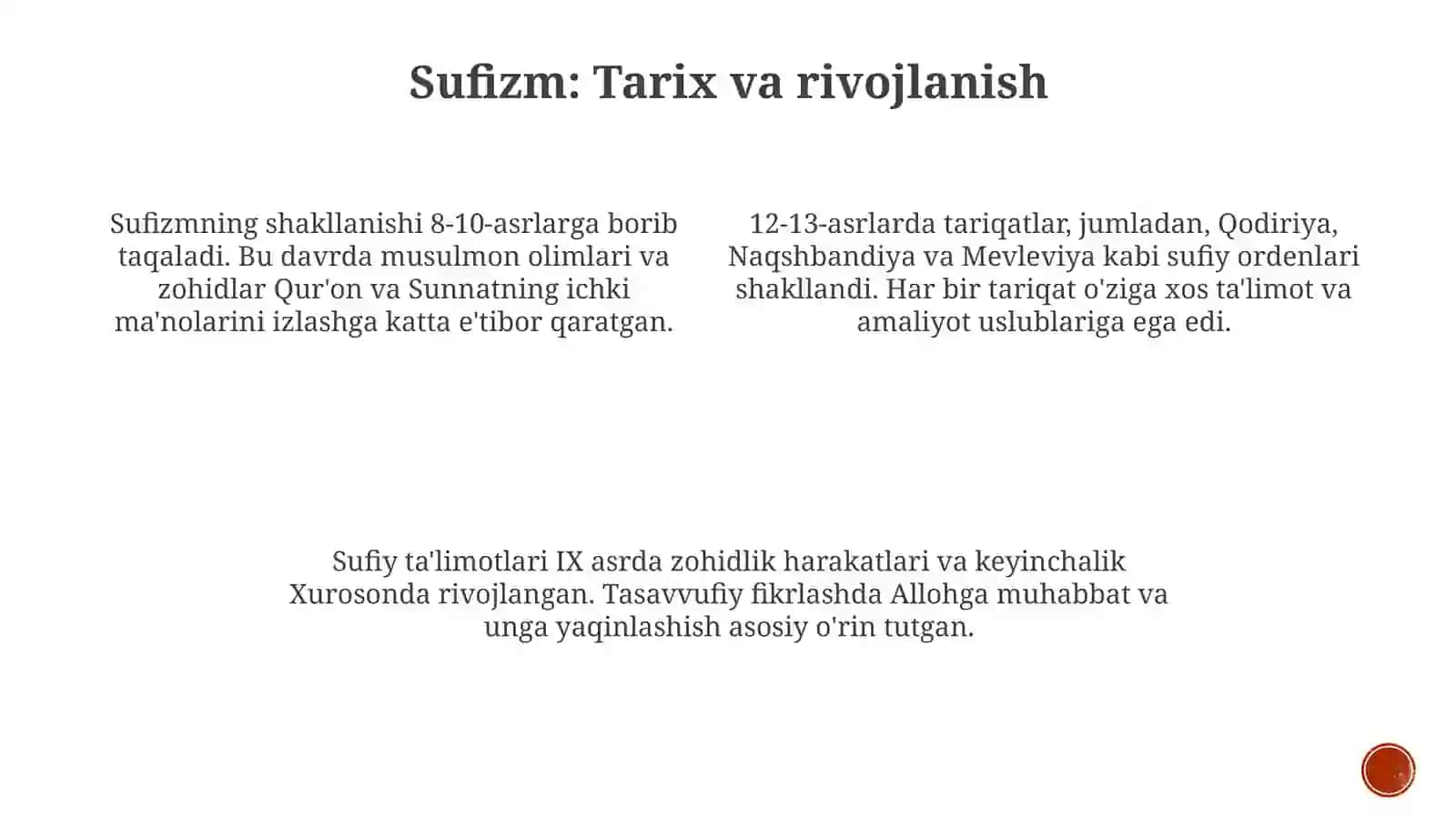 Tasavvuf taʼlimotining sharq madaniyatiga tasiri 3