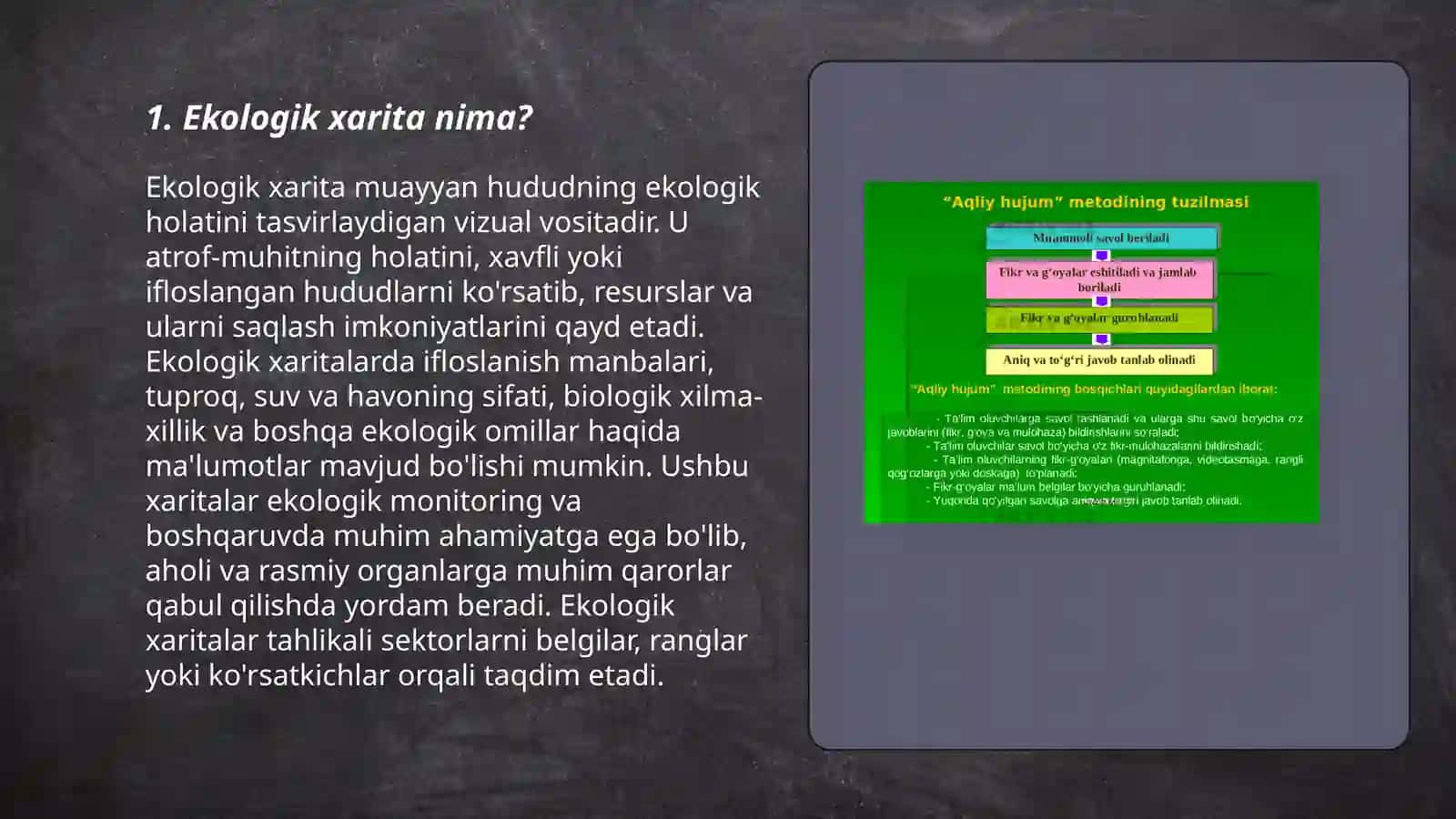 Ekologik xarita bilan ishlash 3