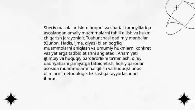 Sheriy masalalarni oʻrganish 3