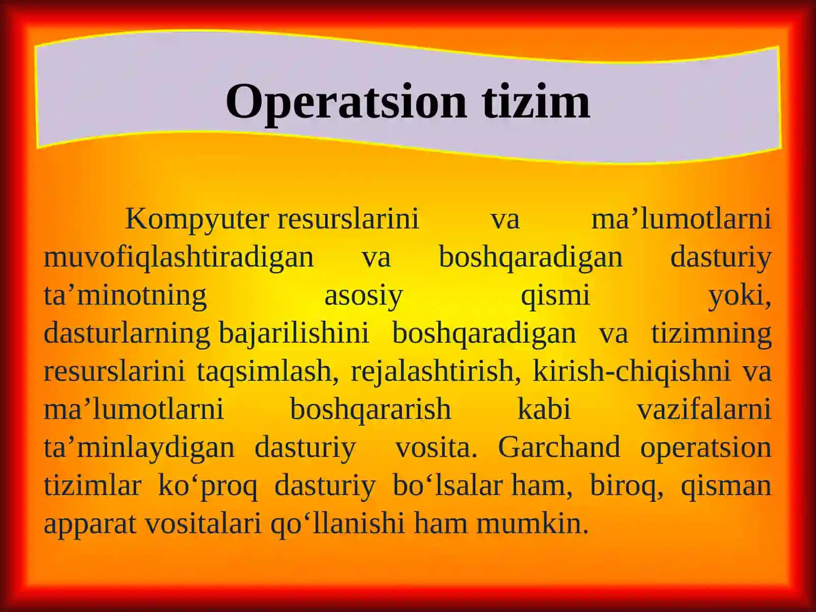 Operatsion tizimlar. 3