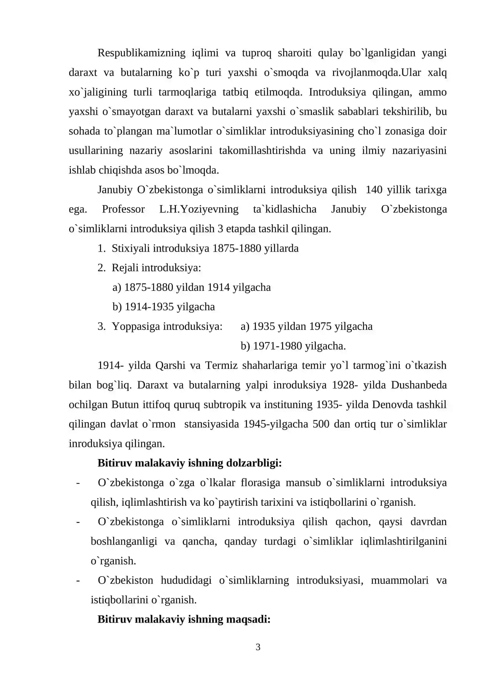 O`zbekistonga o`simliklarni introduksiya qilish tarixi va istiqbollari 3