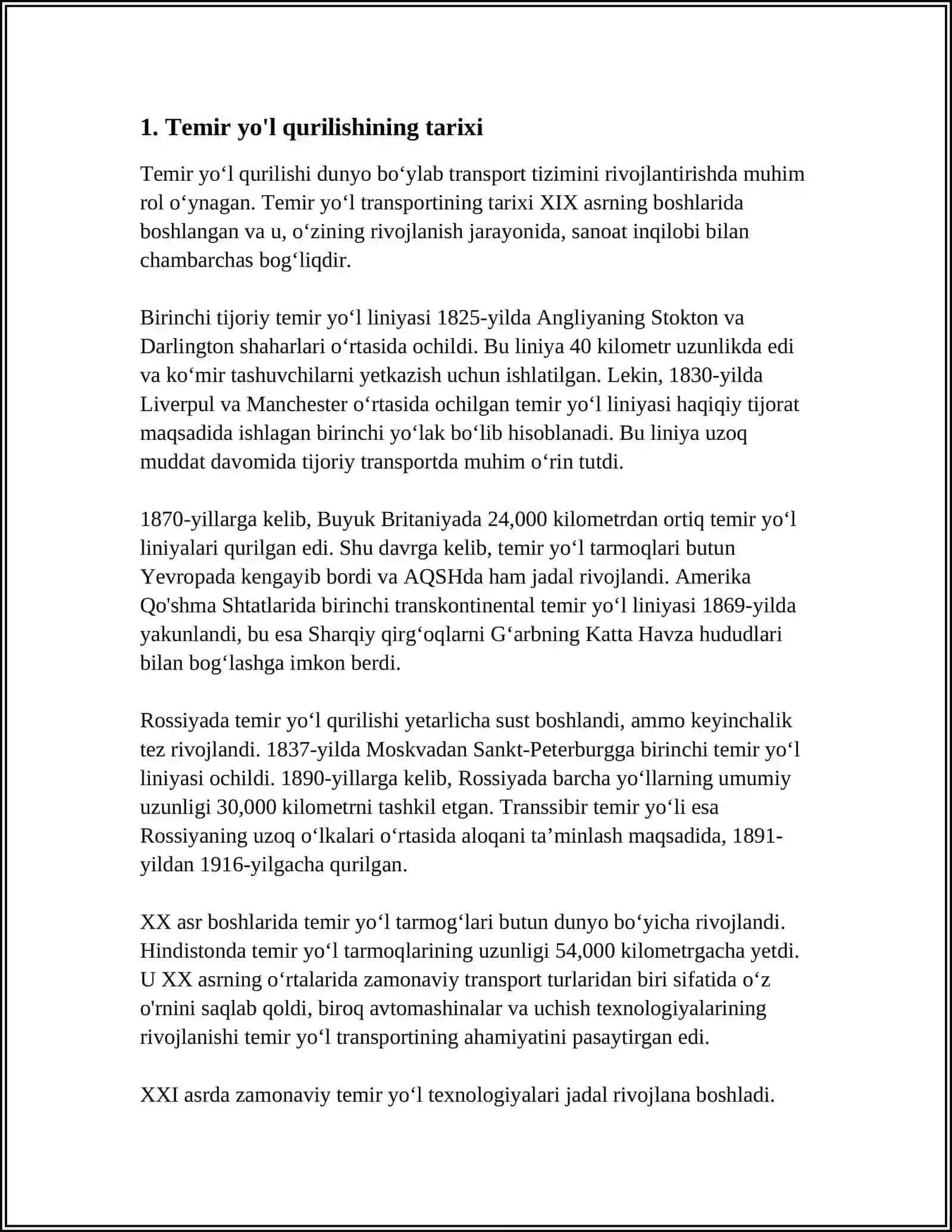 TEMIR YOʻL QURILISH SXEMASINI TUSHUNTIRIB BERING 3