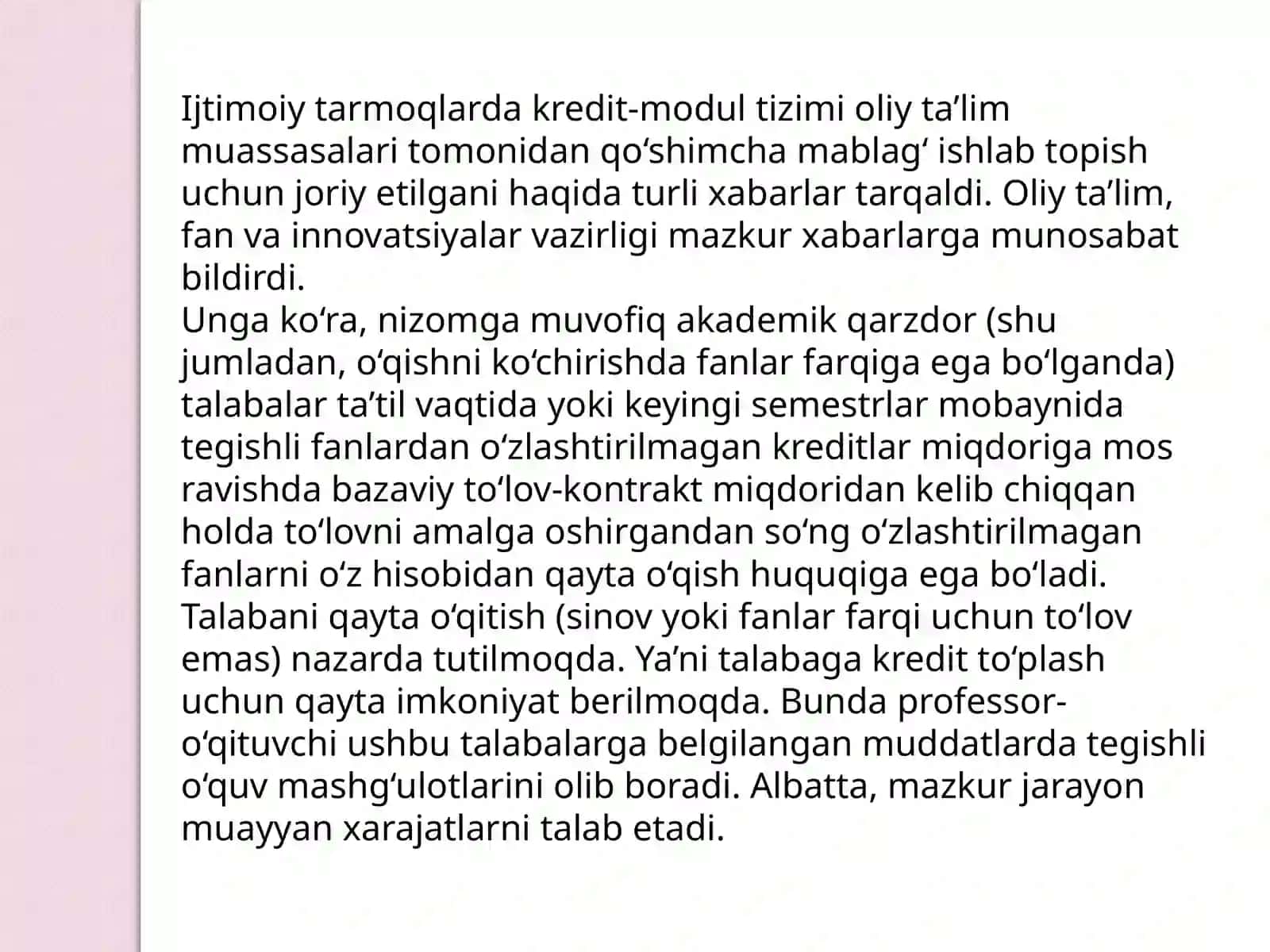 KREDIT-MODUL HAQIDA TUSHUNCHA 3