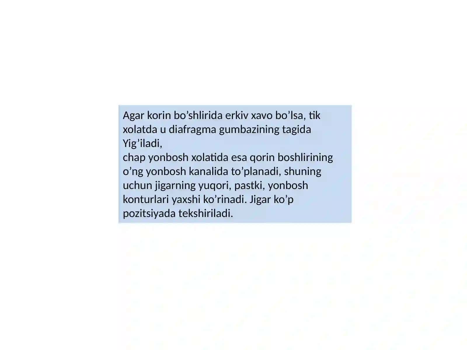 Jigar   o’t  yo'llari kasalliklari  nur diagnostikasi usullari 3