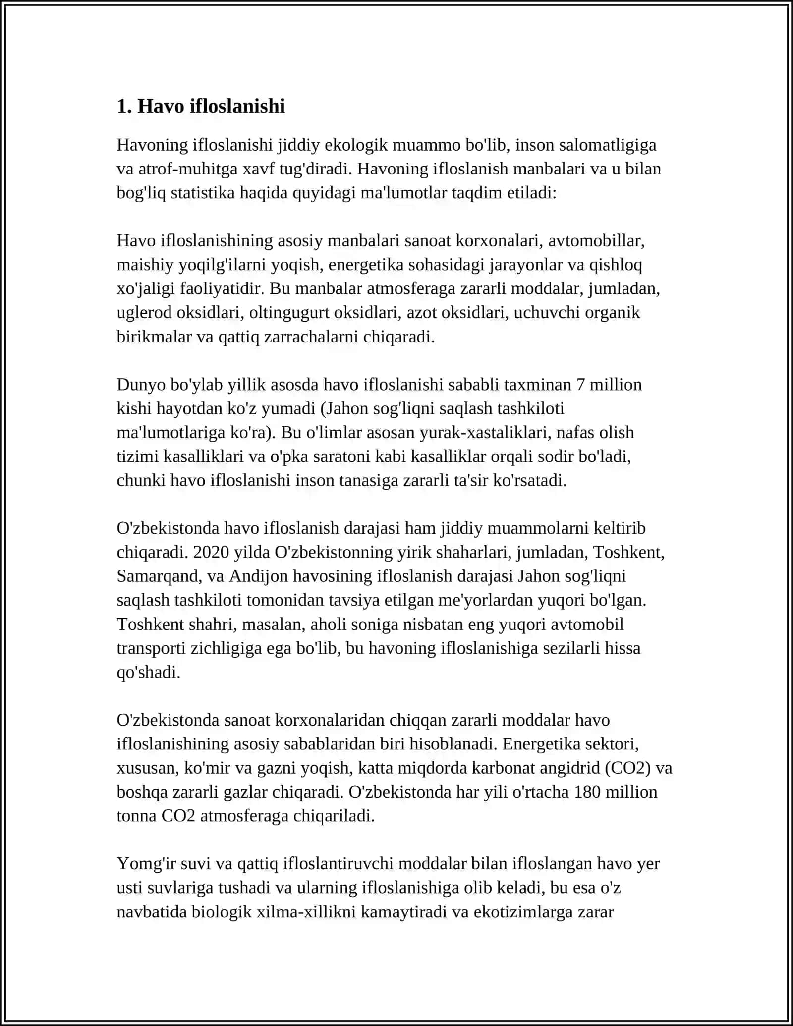 ODAM EKOLOGIYASI REFERAT 3