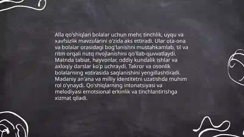 Alla qo'shiqlari bolalar uchun 3