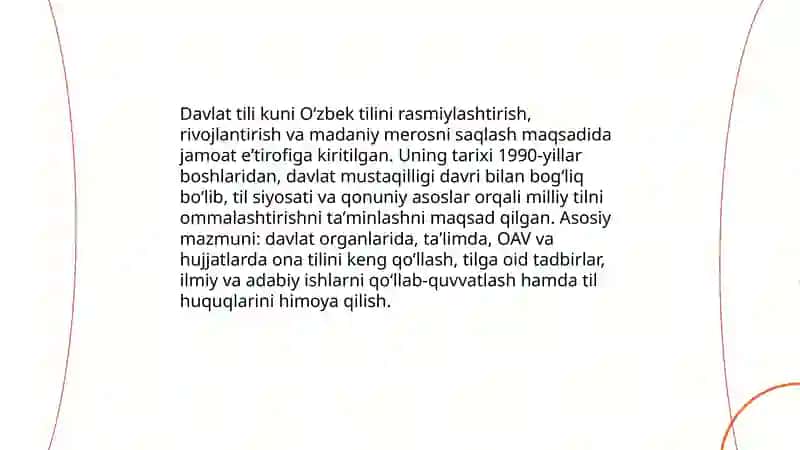 Davlat tili kunining tarixi va asosiy mazmuni 3