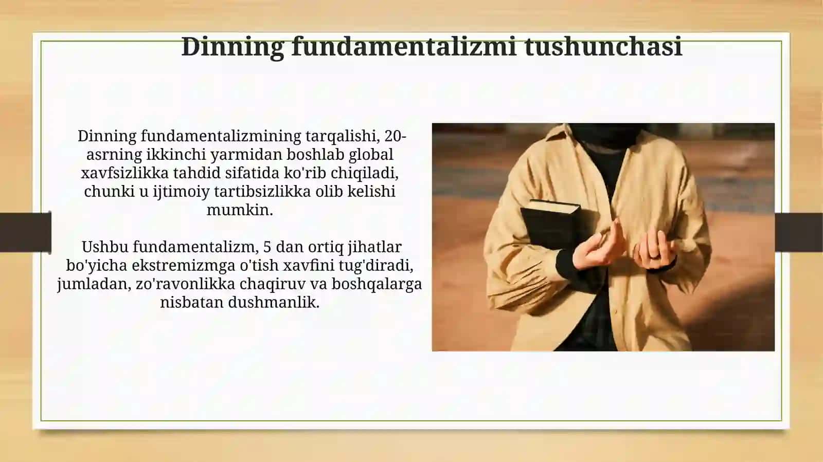 Dinning fundamentalizm tushunchasi 3