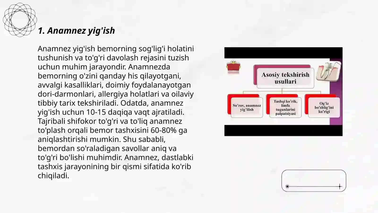 Ortopedik stomatologiya klinikasida bemorlarni tekshirish usullari 3