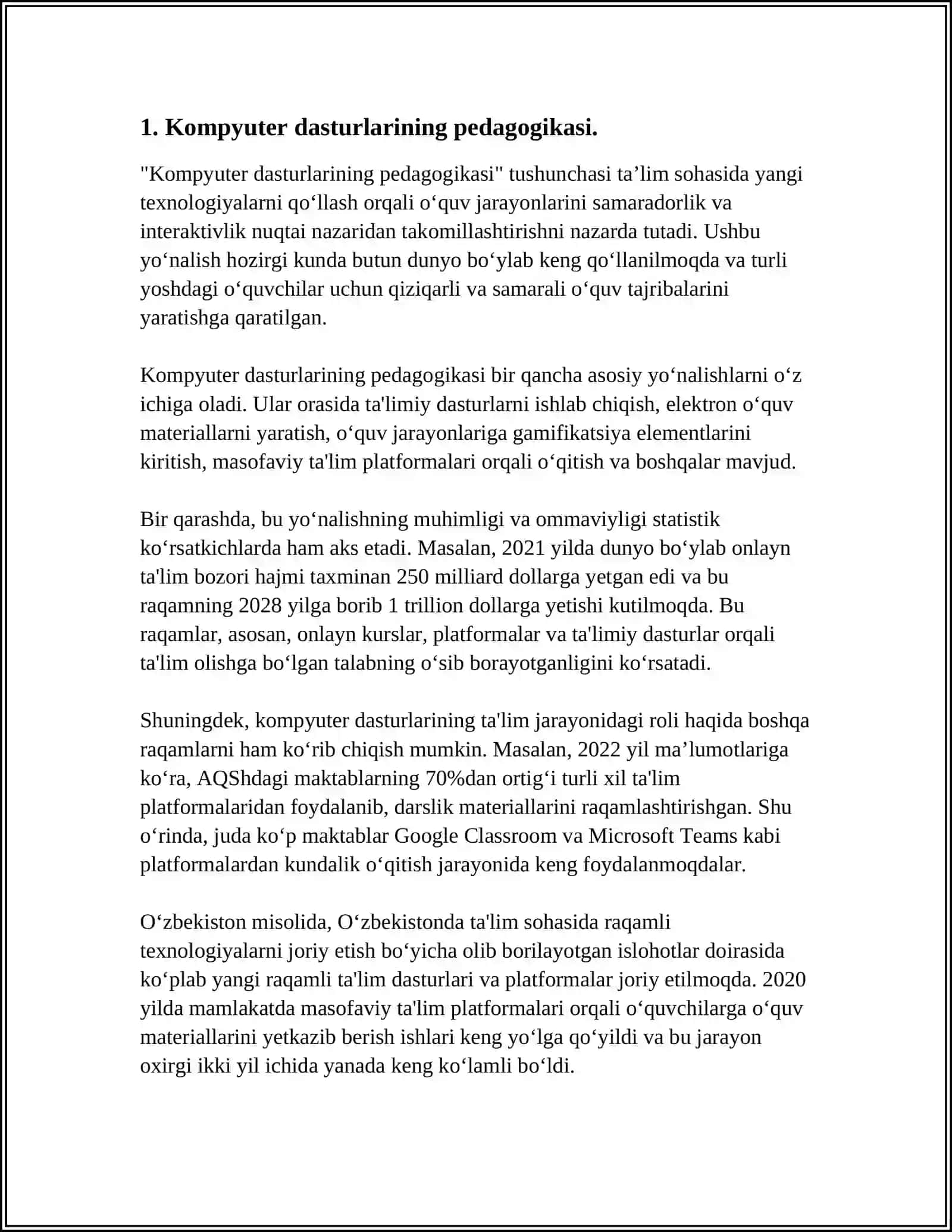 PEDAGOGIK KAMPYUTER DASTURLARI 3
