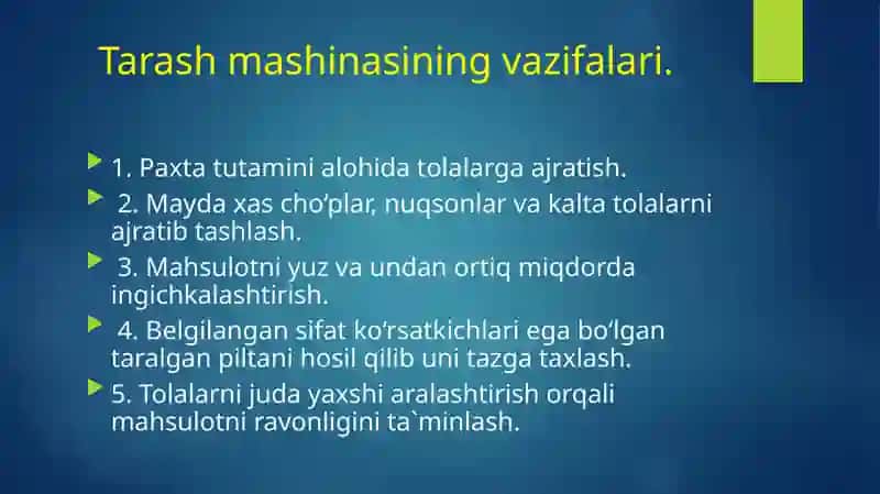 TRUETZSCHLER, RIETER, MARSOLI Tarash Mashinalari 3