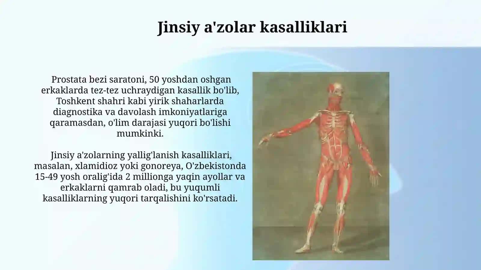 Kasalliklar klinik tasviri. Tana tuzilishiga oid ichki organlar 3