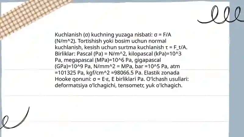 Kuchlanish xolatlarini tekshirish 3