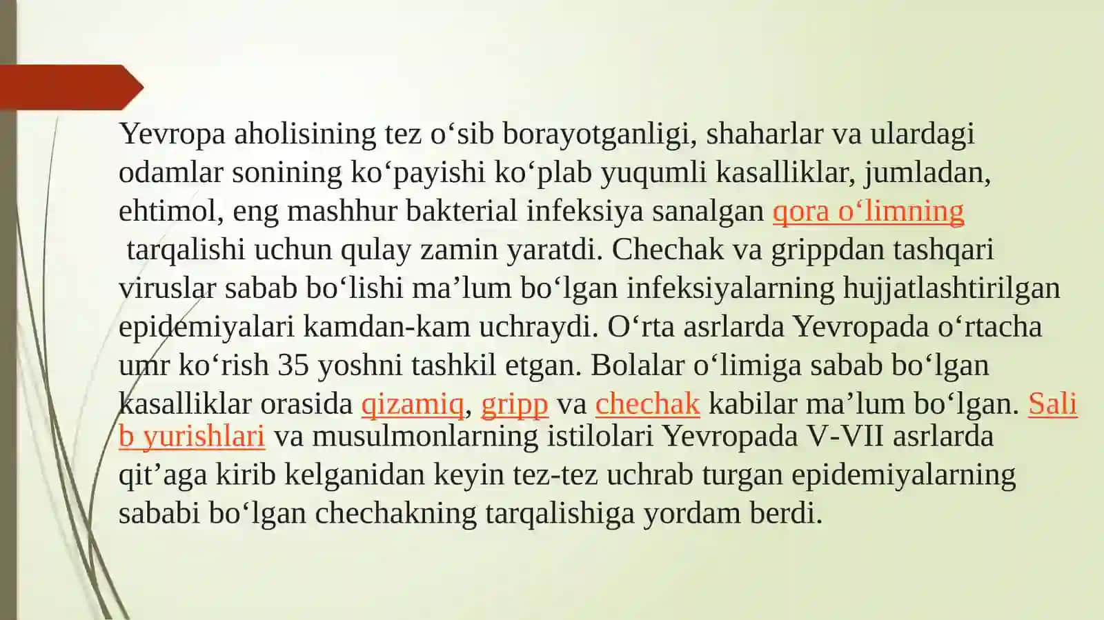 O’RTA ASRLARDAGI EPIDEMIYALAR VA ULARGA QARSHI KURASHISH 3