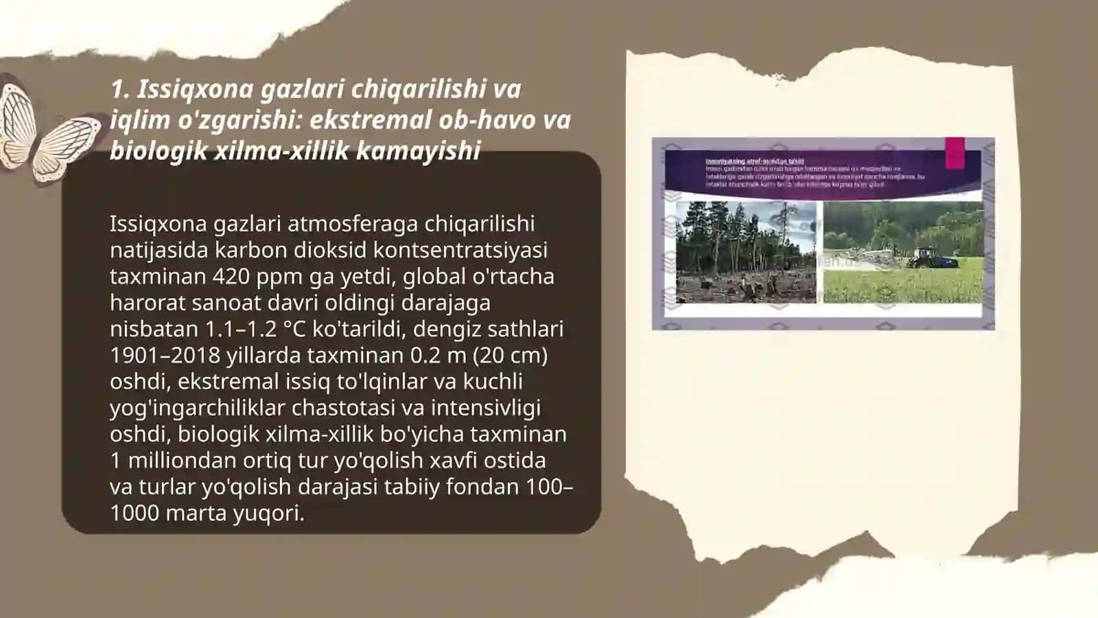 Inson faoliyatining tabiatga ta'siri va tabiatning javobi 3
