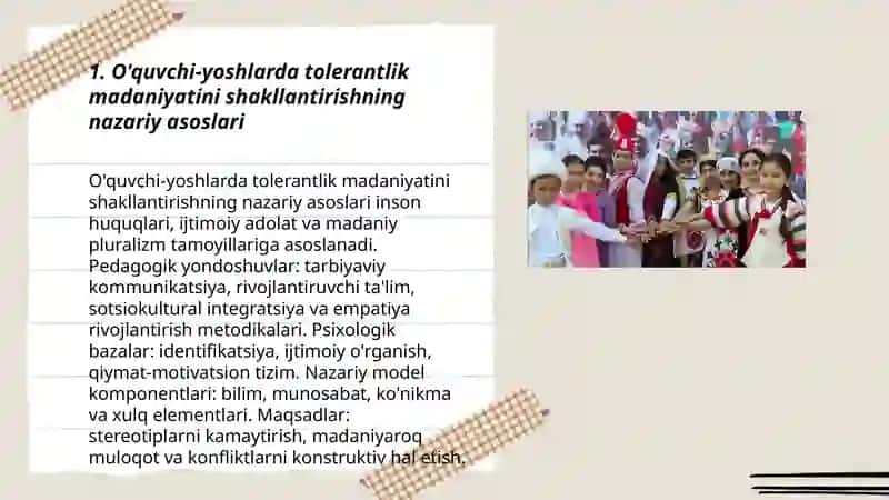 O'quvchi-yoshlarda tolerantlik madaniyatini shakllantirish 3