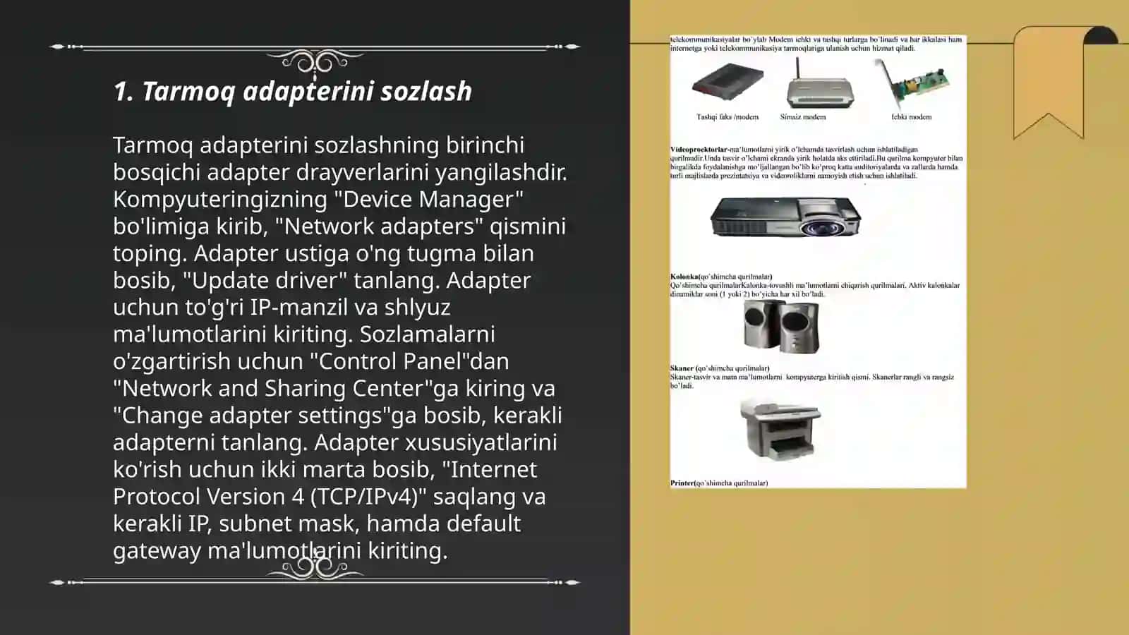 Tarmoq adapterini sozlash 3