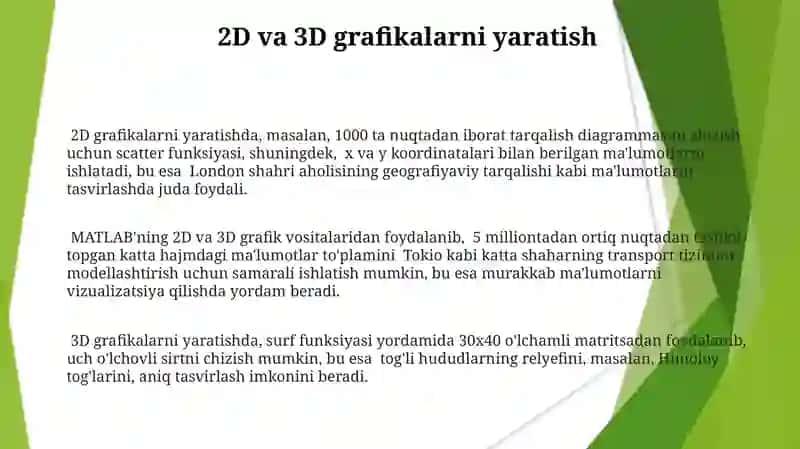 Matlab dasturida dasturlash va uning grafik imkoniyatlari 3