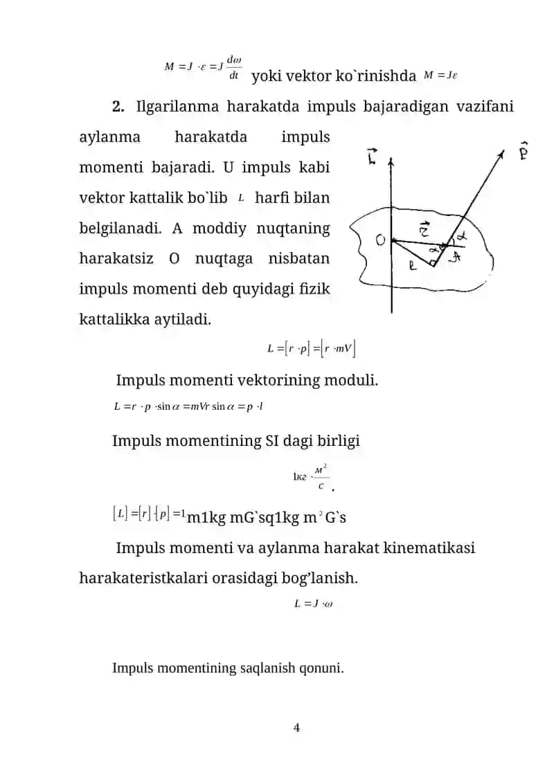 Kuch momenti nuqtasiga nisbatan va o`qqa nisbatan kuch momenti 3