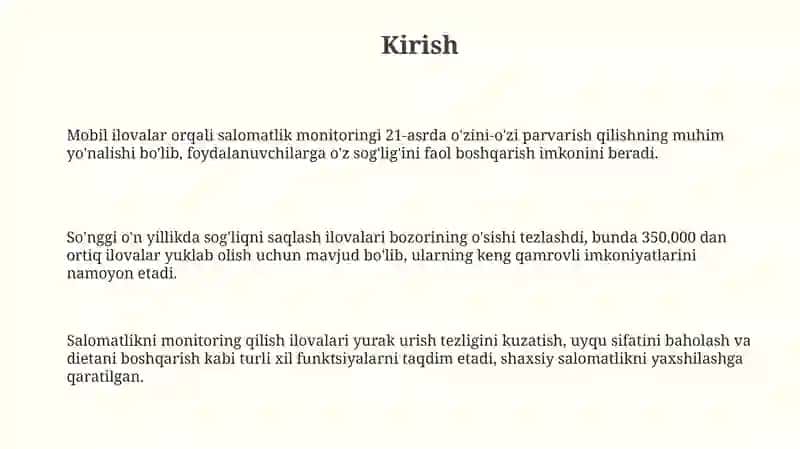 Mobil ilovalar orqali o‘z sog‘ligini nazorat qilish 3