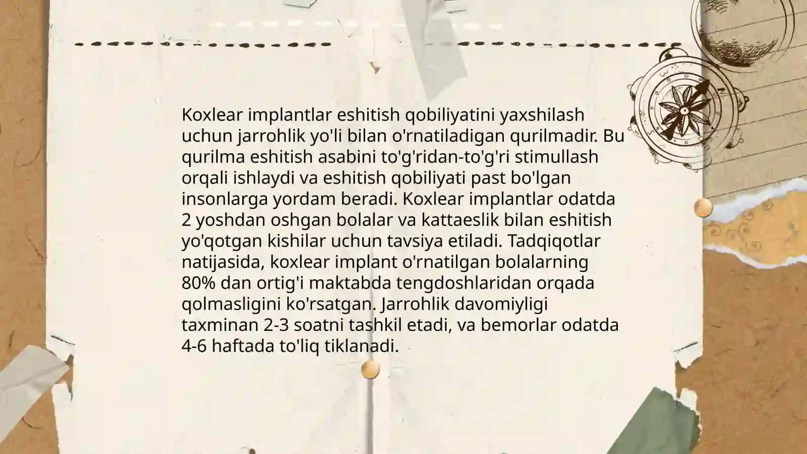 Koxlear implantli bolalar bilan logopedik mashgʻulotlarni tashkil etish va rejalashtirish metodikasi fanining maqsadi vazifalari metodlari va usullari logopedik mashgʻulot turlari 3