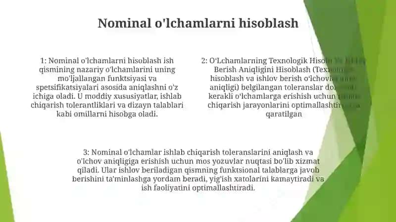 O‘Lchamlarning Texnologik Hisobi Va Ishlov Berish Aniqligini Hisoblash 3