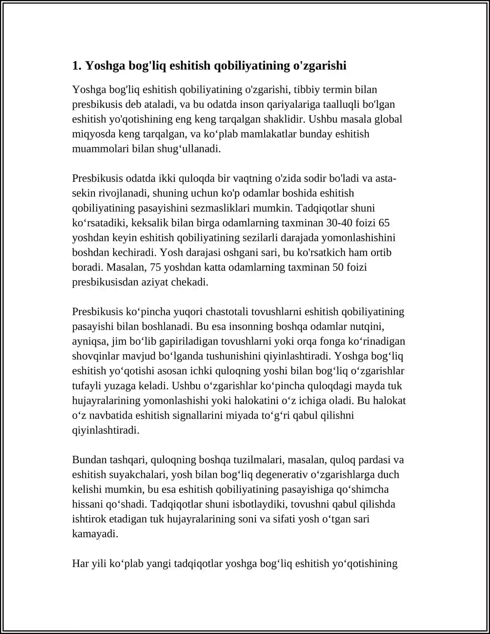 ESHITISH VA MUVOZANAT A’ZOLARINING YOSHGA BOG'LIQ O'ZGARISHLAR 3