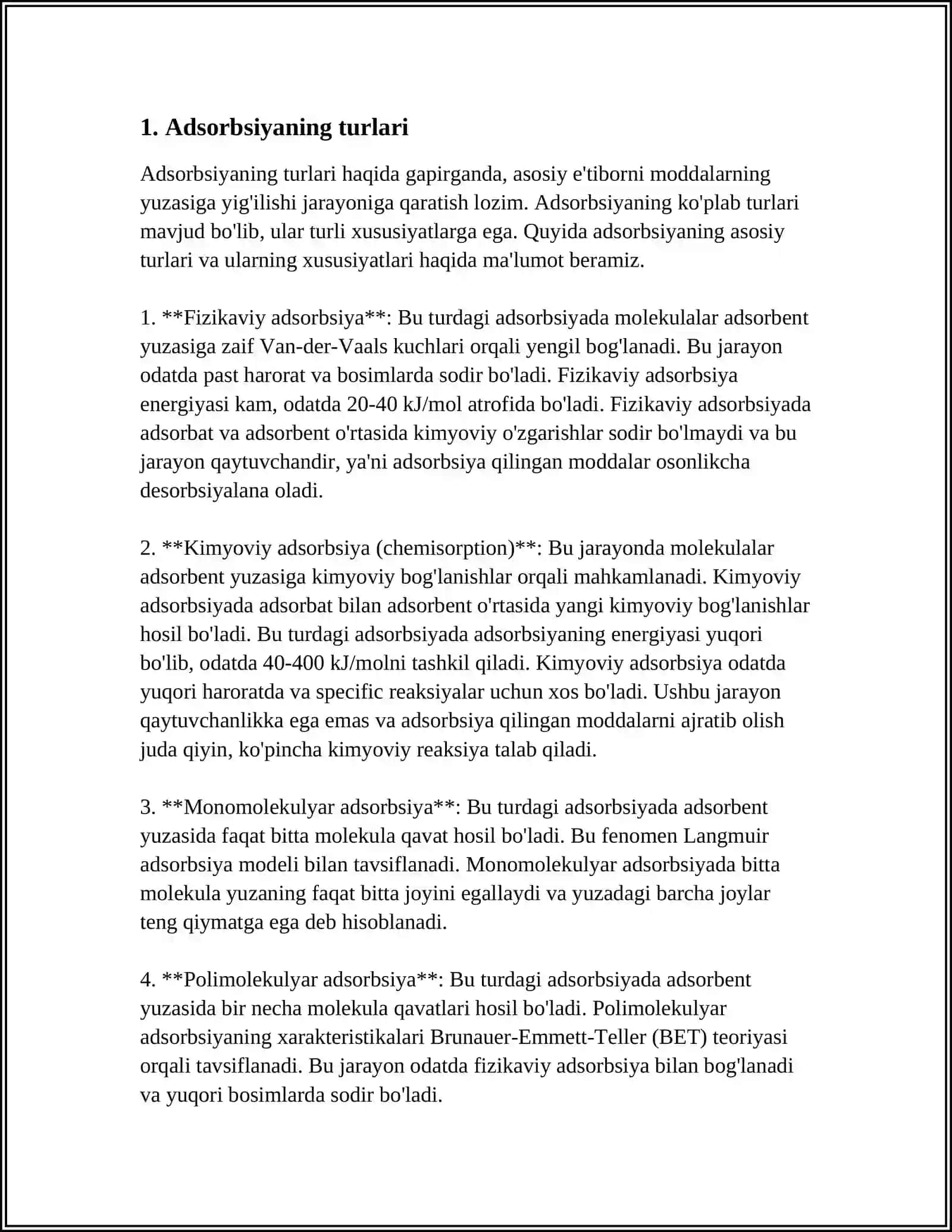 ADSORBSIYA VA DESORBSIYA JARAYONLARNING FARQLARI 3