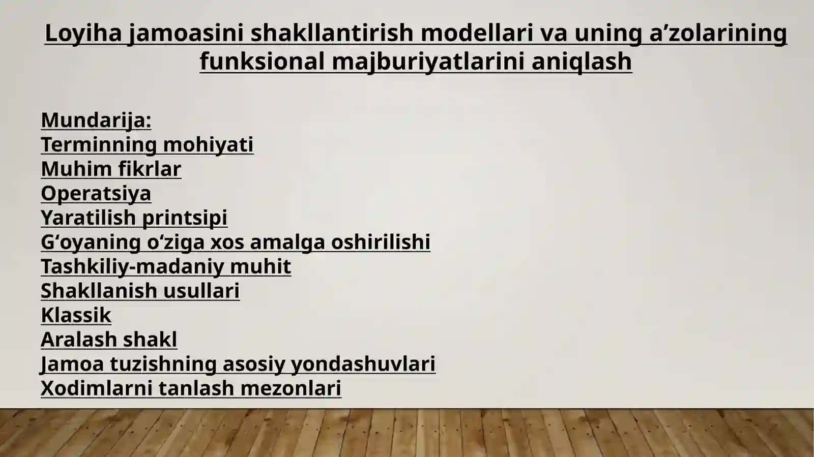 Loyiha jamoasini shakllantirish 3