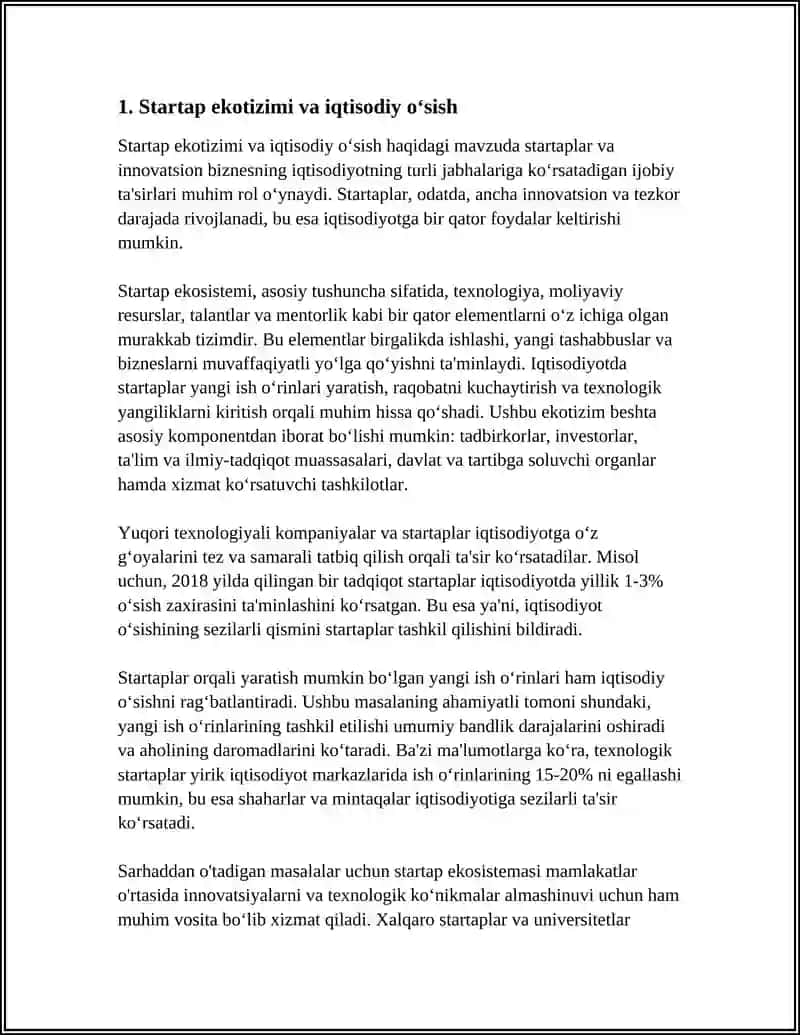 STARTAPLAR VA INNOVATSION BIZNESNING IQTISODIYOTDAGI ROLI 3