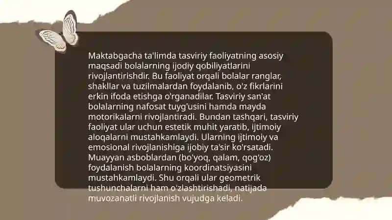 Tasviriy faoliyat mashg'ulotlari 3